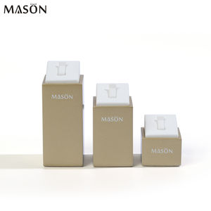 Bague en métal doré en forme de T, présentoir de bijoux, Offre Spéciale de comptoir, <span class=keywords><strong>porte</strong></span>-bague de deux tailles pour bijouterie, base en cuir pu - Product Image 4