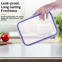 Boîte de conservation alimentaire isolée en plastique PP de qualité alimentaire, transparente, pour réfrigérateur et congélateur, organisateur de rangement pour cuisine et épices