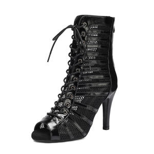 Chaussures de <span class=keywords><strong>danse</strong></span> jazz européennes et américaines à talons hauts et bout ouvert, respirantes et confortables, sexy, pour l'entraînement de <span class=keywords><strong>danse</strong></span> - Product Image 4
