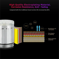 Robinet LED sensible à la température économie d'eau cuisine salle de bain capteur 7 changement de couleur tête de robinet aérateur robinet buse douche