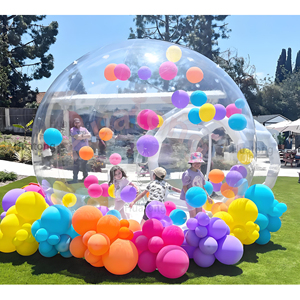 Castello Gonfiabile in PVC per Eventi Commerciali, <span class=keywords><strong>Casa</strong></span> Gonfiabile a Bolle con Palloncini, Case a Bolle Bianche per Bambini - Product Image 4