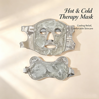 Masque facial et masque pour les yeux réutilisables en gel rafraîchissant et chauffant, kit de soin de la peau pour les yeux gonflés, relaxation