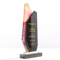 Trofeo de Cristal Creativo de Alta Gama con Impresión UV, Nuevo Diseño para Premios Empresariales a Empleados Destacados