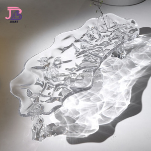 Mobili personalizzati in resina trasparente di lusso moderni in cristallo artificiale ornamento da tavola fatti a mano scultura in resina epossidica - Product Image 3