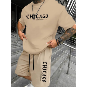 Nouvelle Collection Été – Ensemble Sportswear Homme : Haut et Short Décontracté 2 Pièces – Vente en Gros, Logo Personnalisé – Survêtement T-Shirt Homme - Product Image 4