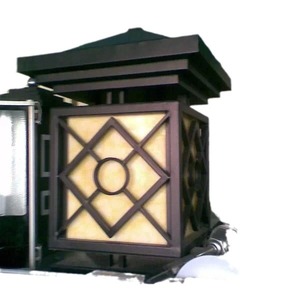 Lampes à pilier carrées LED d'extérieur, montage mural, bronze, pour décoration de jardin - Product Image 3