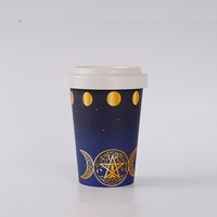 Tazas de Fibra de Bambú Reutilizables con Logotipo Personalizado Ecológicas al por Mayor, Tazas para Bebidas de Café, Taza de Viaje con Tapa y Funda de Silicona