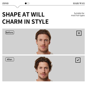 Promotion ZDNB Cire coiffante pour cheveux pour hommes, pour ondulations <span class=keywords><strong>360</strong></span> Sport Waves, Crème-coiffante à tenue forte, Cire à effet mat personnalisée pour coiffures sportives masculines - Product Image 3