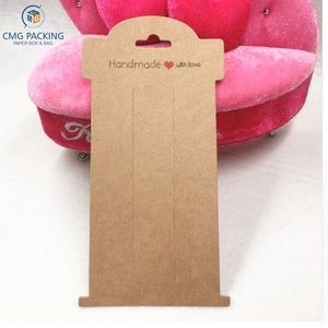 Tùy Chỉnh Kraft Giấy Dệt Tóc Clip Tóc Claws Thẻ Bao Bì Đa Màu Kẹp Tóc/Phụ Kiện Hiển Thị Thẻ Đồ Trang Sức - Product Image 3