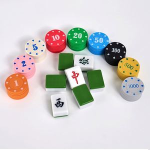 Jetons de poker Texas Hold'em fabriqués en usine, en plastique PS, sans valeur nominale, pour les jeux de bar et de casino - Product Image 1