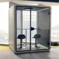 Cabina de Oficina Insonorizada de Aluminio de Alta Calidad, Área de Trabajo Modular con Reducción de Ruido para Salón, Comercial y Hogar