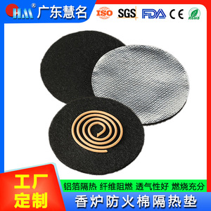 Tapis de brûleur d'encens ignifuge Hm, rond de 7,5 cm, en feuille d'aluminium, isolant thermique pour la fumée - Product Image 5