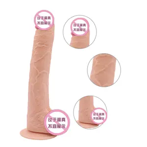 Dildo colorato con ventosa giocattoli erotici morbida gelatina di pelle nera in gomma di plastica Dildo Super Big Dong masturbatore