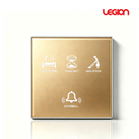 Panneau de commande intelligent pour sonnette d'hôtel avec fonctions DND, Chambre propre, Laverie, Veuillez patienter, interrupteur tactile et LED couleur personnalisable