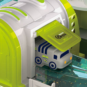 2024 מכירה חמה סגסוגת חינוכית מיכל אחסון מכונית צעצועי קול אור טרנספורמציה מסילה מיכל משאית צעצועים לילדים - Product Image 4