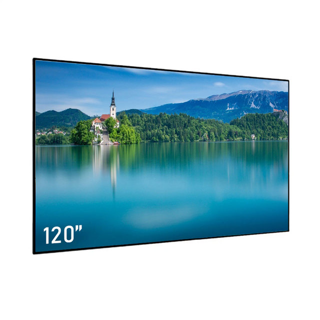 Hot Sale 120 Inch Alr 45mm Edge Frame Screen Wall Mount Ambient Light Rejecting Home Theater 4k Hd Projector Screen