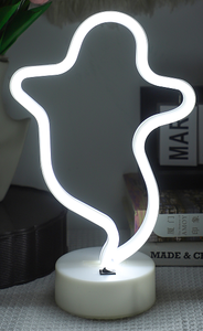 Lampe de table LED néon sur pied avec interrupteur intégré <span class=keywords><strong>pour</strong></span> lecture au chevet, bureau, bases circulaires – Vente directe usine - Product Image 3