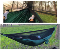 Einzelne benutzer definierte Outdoor-Camping-Hängematte mit Zubehör Tragbares leichtes 200kg schweres mücken beständiges Nylon netz
