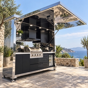 Portable Small Stainless Steel Outdoor Kitchen Cooking Station With Storage Shelves For Backyard Patio And Garden - Product Image 5