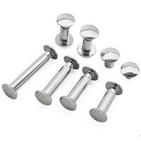 Rivet de champignon à Double tête en acier inoxydable, à la mode, à tête ronde, solide et Semi-creux, combinaison de rivets