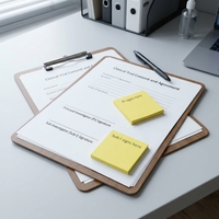 Notes autocollantes jaunes personnalisées imprimées, papier adhésif Post-it pour la marquage des documents