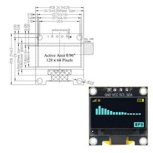Módulo OLED de 0.96 Pulgadas 12864 SSD1315 I2C IIC, Pantalla Serial Blanca, Azul y Amarilla, Placa de Pantalla LCD de 128*64 para Arduino - Product Image 6