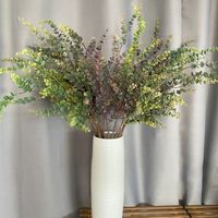 O-07311 Plante Artificielle Eucalyptus Pour Décoration De Mariage Real Touch Feuille Branche Tige Bouquet Verdure Soie Eucalyptus Artificiel