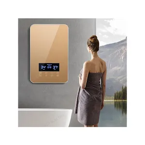 ANTO luxury gold bath water heater Power Water Heaters For Bathrooms Electric Water Heater Without Tank