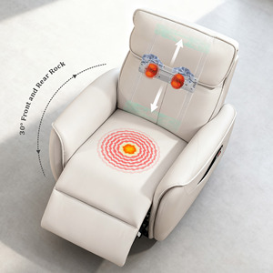 Canapé inclinable électrique moderne pour salon, fauteuil inclinable <span class=keywords><strong>en</strong></span> cuir pivotant, fauteuil de cinéma maison, fauteuil de massage - Product Image 4