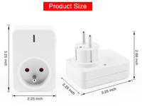 Enchufe Inteligente Wifi Portátil de 10A, Enchufe de Pared Eléctrico Universal Inteligente con Control para Francia, para Uso Doméstico