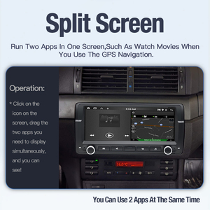 Autoradio Android STWEI pour BMW E46 M3 318/320/325/330/335 1998-2006 CarPlay sans fil Stéréo de voiture Lecteur multimédia 8,8 pouces GPS - Product Image 4