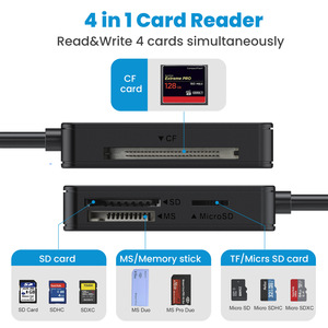 Lector de tarjetas multifunción tipo C USB 3,0 SD TF, lector de tarjetas de memoria MicroSD, escritor para cámara, teléfono, portátil - Product Image 4