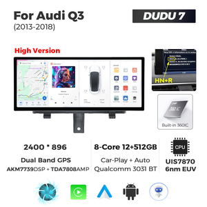 MEKEDE DUDU7 7870 12+512G Android <span class=keywords><strong>13</strong></span> Reproductor Multimedia 2K con Car-play, Radio para Auto con GPS de Doble Banda y WiFi para Audi <span class=keywords><strong>Q3</strong></span> 2013-2018 - Product Image 5