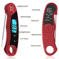 Thermomètres numériques étanches à lecture instantanée Thermomètre de cuisine en plastique pour la viande, les aliments et l'extérieur