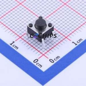 TS665CJ 160gf Tactile Switch Through hole Component THT-4P,6x6mm Switch Single Pole Single Throw Round Button 1.6N Through Hole - Product Image 1