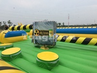 Matelas gonflable toxique pour saut total, jeux Wipeout Sweeper Meltdown, location de jeux d'obstacles Arm Meltdown