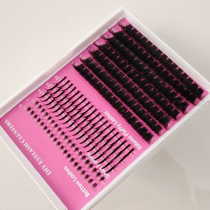 Cils en grappes en gros avec cils individuels inférieurs, mélange de courbures CD, cils naturels en faux vison, kit de grappes de cils DIY, logo personnalisé - Product Image 4