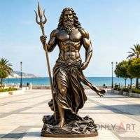 Statue de Zeus antique grandeur nature personnalisée faite à la main, sculpture de Poséidon, statue de la mythologie grecque, statue classique du dieu Poséidon