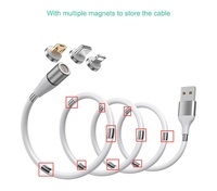 Kabel pengisi daya usb, kabel pengisian daya usb magnet data 3 dalam 1, pengisian daya Cepat tipe C, tali magnetik ajaib baru 2024