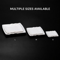 Assiette de service rectangulaire en mélamine durable pour les collations et les aliments