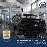 Peinture automobile Wolong 2K07 Pure Black Hydroxyl Acrylic, finition brillante, temps de séchage de 0,5h, couverture solide à teinte profonde, pour voitures particulières