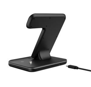 Station de charge sans fil pliable 3-en-1 15W à charge rapide pour <span class=keywords><strong>iPhone</strong></span> 17 16 15 14 <span class=keywords><strong>Apple</strong></span> Watch AirPods <span class=keywords><strong>Pro</strong></span> et organiseur de bureau - Product Image 6