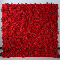 Weiße Rosen-Blumenwand Realistische Dekoration Künstliche Pflanzenwand Künstlicher Hintergrund 2,4m X 2,4m