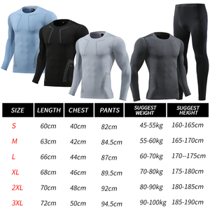 Quần Áo thể thao nam quần bó sát Nhanh Khô Quần tập thể dục thể thao nén Áo Thun Dài tay tập thể dục chạy bộ 3305 + 725 - Product Image 6