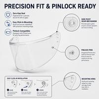 Visière de remplacement pour casque de moto FF820 RAPID III, visière de remplacement REVO irisée
