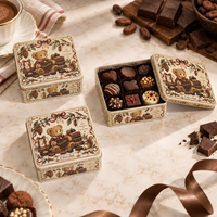 Boîtes métalliques personnalisées avec logo imprimé pour biscuits, chocolats, emballages de pâtisserie, cadeaux, bonbons, fabrication OEM ODM