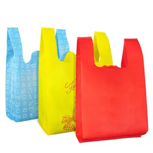 Bolsas Ecológicas Reutilizables con Asas de Tela No Tejida, Plegables, con Logotipo Personalizado, Promocionales, Tipo <span class=keywords><strong>Camiseta</strong></span>/Chaleco - Product Image 2