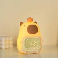 Capybara-förmiger Wecker mit Warmem LED-Nachtlicht und Helligkeitsregulierungsfunktion Perfekt für den Täglichen Gebrauch von Kindern