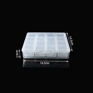 Caja transparente para aparejos de pesca con 16 compartimentos, estuche de almacenamiento con divisor cuadrado para accesorios y tarjetas de armadura - Product Image 2