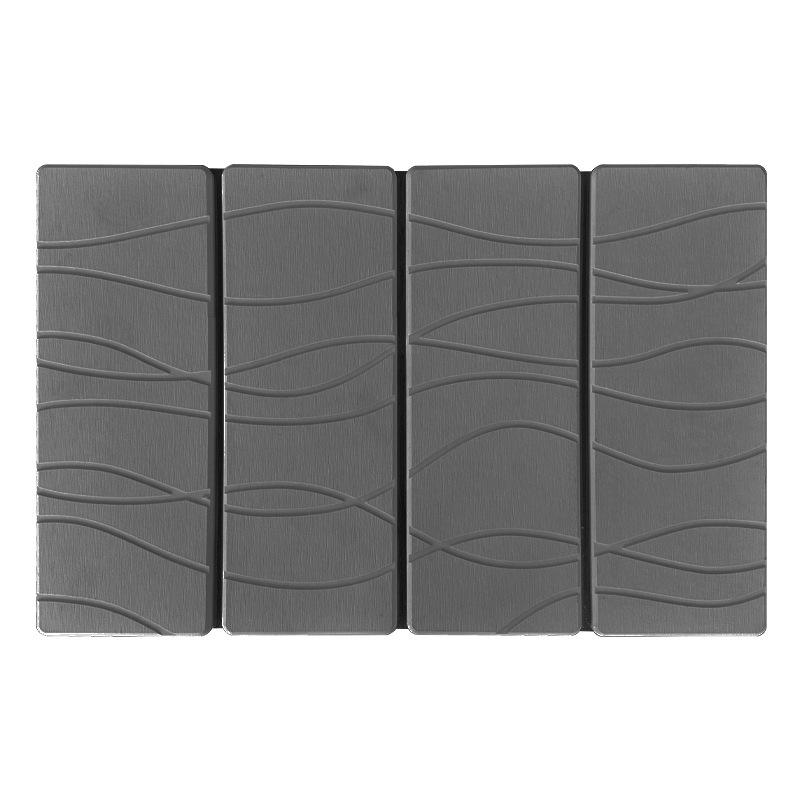 Vague sculptée quadruple gris foncé